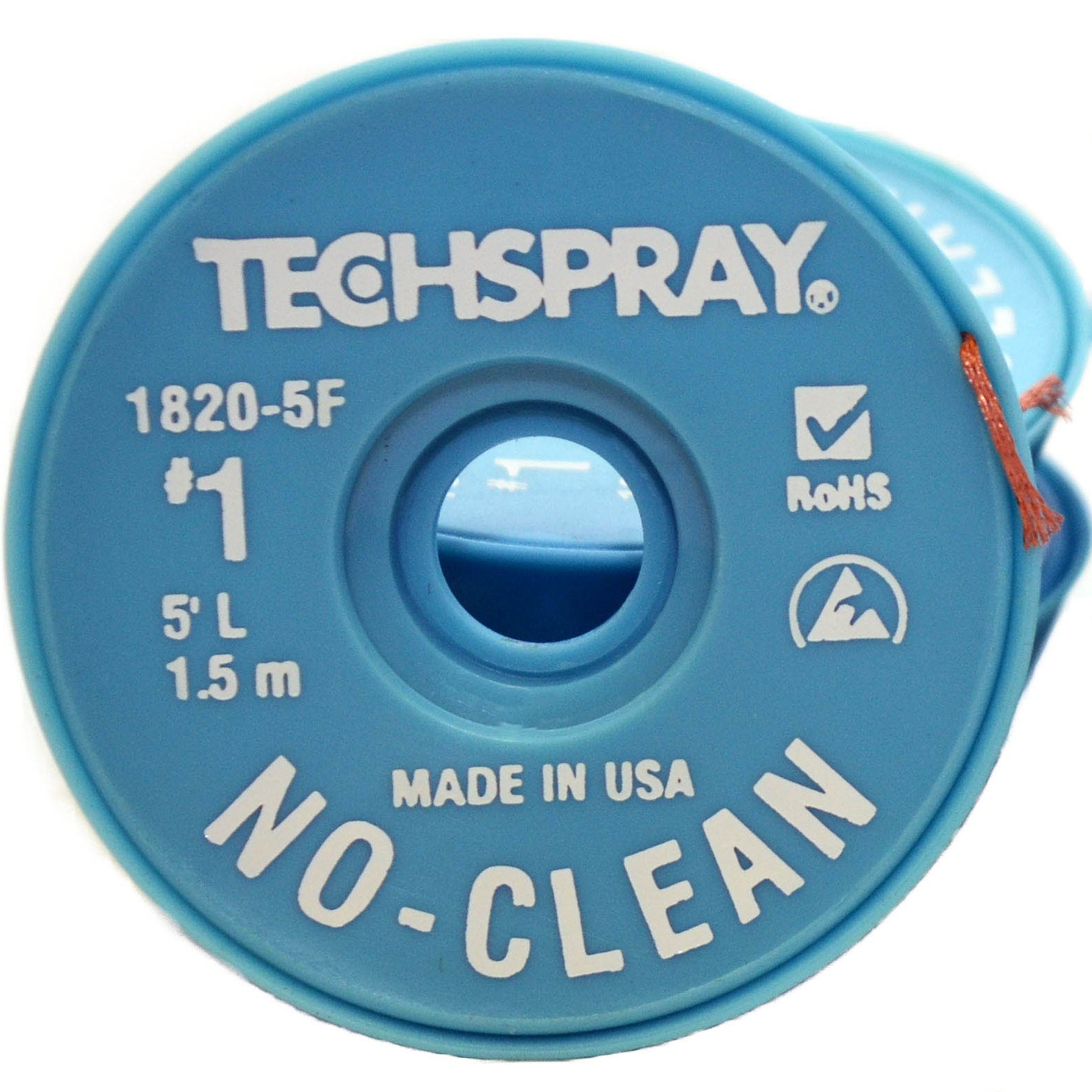 No-Clean Blue #4 Desoldering Braid - 10 Foot Anti-Static Spool