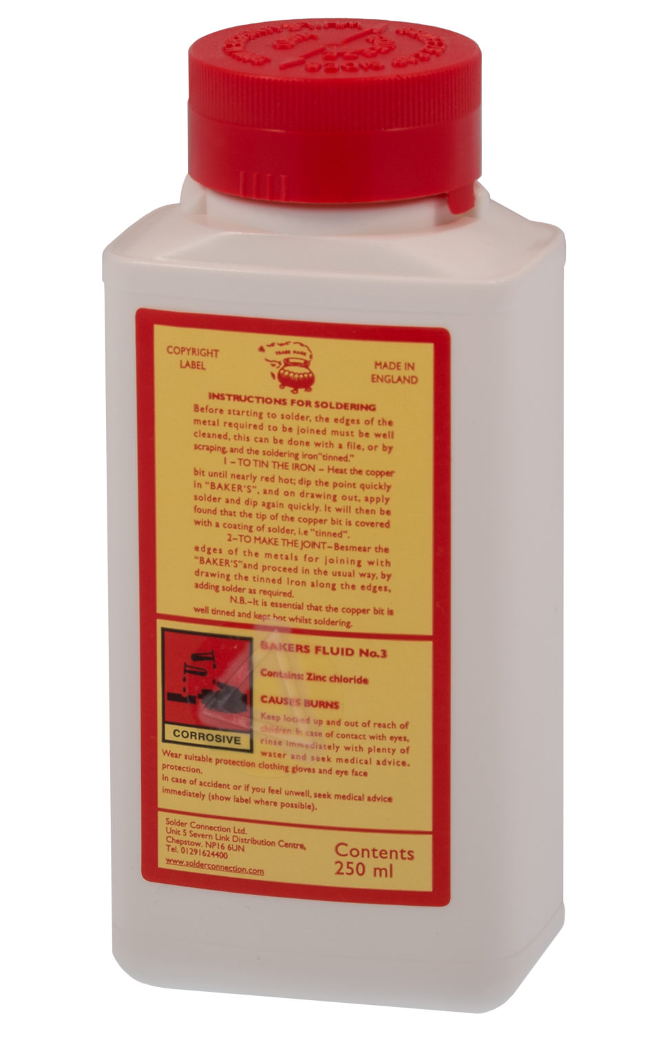 BAKERS SOLDERING FLUID FOR COPPER & BRASS Solder Connection