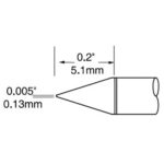 UFTC-xCN01 0.13MM ULTRAFINE CONICAL SOLDERING CARTRIDGE - Image 3