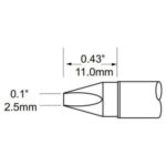 SxV-CH25 2.5MM CHISEL SOLDERING TIP - Image 3
