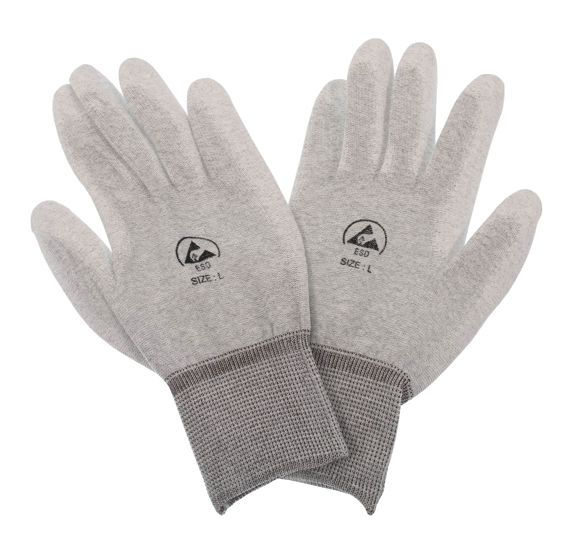 GP ESD GREY GLOVES WITH COATED PALM Solder Connection