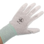 GP ESD GREY GLOVES WITH COATED PALM - Image 2