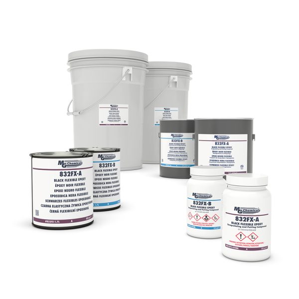 832FX TWO-PART BLACK FLEXIBLE EPOXY POTTING COMPOUND