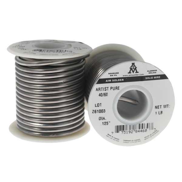 ARTIST PURE 40/60 3.2MM SOLID SOLDER WIRE 454G